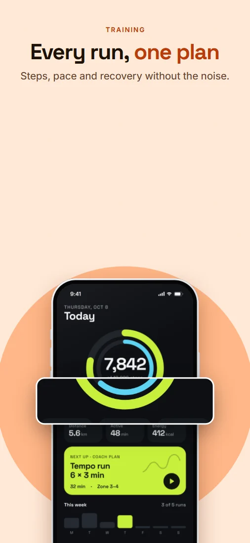 The Pop-out template laid out around a screen from Tempo.